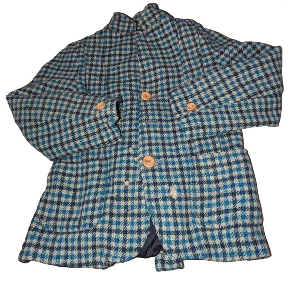 Vintage‎ Impo Originals blue plaid wool coat